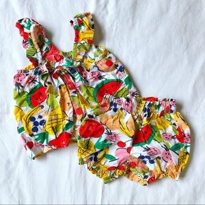 Hanna Anderson Baby fruity bloomer and top set